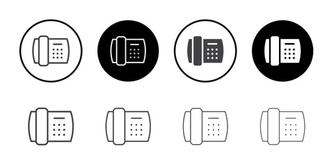 Telephone icon Symbol line set