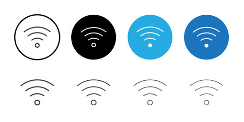 Wifi icon Symbol line set