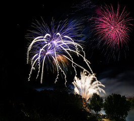 Firework display at a festival