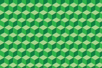 Obraz premium Seamless Blue Isometric Cube Pattern 3D Geometric Optical Illusion Background. Blue Geometric Pattern With 3d Cube. isometric cubes Seamless pattern Illusion Background.