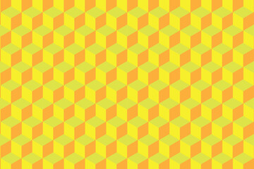 Seamless Blue Isometric Cube Pattern 3D Geometric Optical Illusion Background. Blue Geometric Pattern With 3d Cube. isometric cubes Seamless pattern Illusion Background.