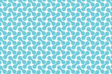 Abstract geometric metaballs vector illustration. Seamless Red Curved Abstract Pattern Background Retro Droplet Tile Design Connected circle shapes. Red wavy repeat. Atomic tile pattern. Blob motif.
