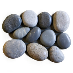 loating Smooth Gray Pebbles &ndash; Repeating Zen Stones on Transparent