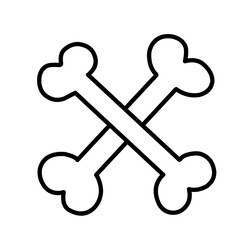 Set of vector line icon illustrations for Halloween