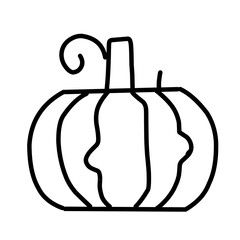 Obraz premium Set of vector line icon illustrations for Halloween