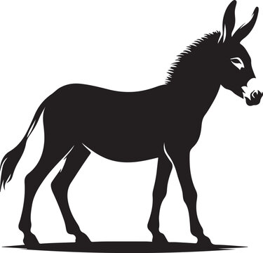 recommend clip art: A silhouette donkey illustration