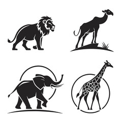 set of cartoon animals