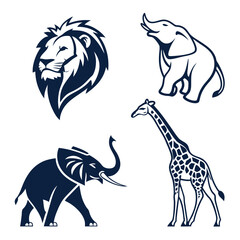 set of cartoon animals