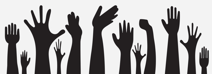hands up icon vector illustration