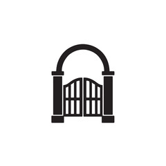 vector illustration of a gate