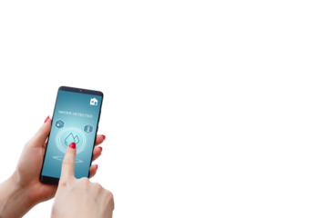 Water leak sensor alert, smart water sensor can automatically shut off a solenoid valve.