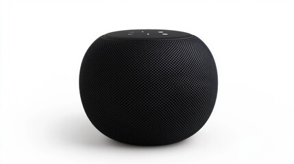 Obraz premium Wireless Bluetooth speaker, black color, isolated on white background