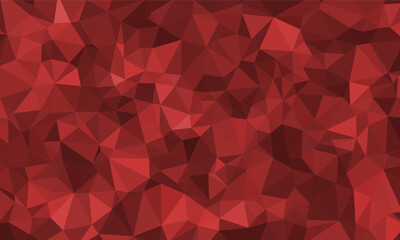 seamless geometric low poly pattern with varying shades of deep red for background design