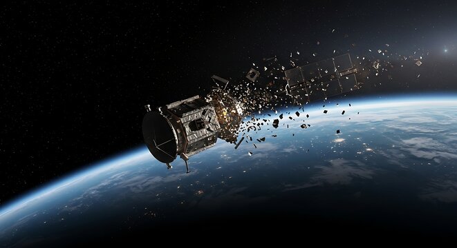 Satellite Destruction in Orbit: A Catastrophic Event Captured