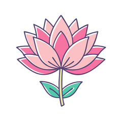 Pretty Pink Flower Blossom Illustration Graphic Design Art Floral Nature Botanical