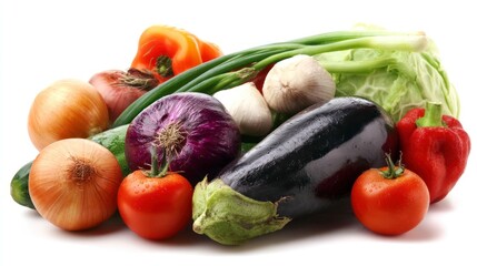 Vibrant Vegetable Abundance: A Fresh and Colorful Still Life