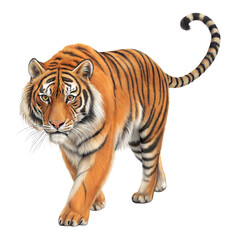 Fototapeta premium tiger on white background