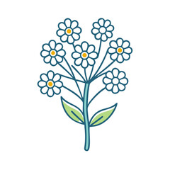 A Delightful Bouquet of Seven Daisies with Lush Green Leaves