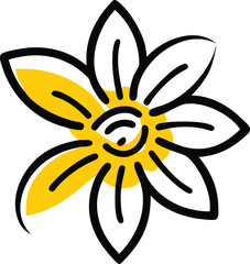 Wallflower, Waxflower, Windflower, Wisteria, Yellow Bell, Zephyranthes (Rain Lily), Snowdrop, Oxeye Daisy, Star Jasmine, Everlasting Daisy, flower logo icon