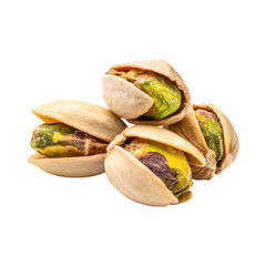 Pistachios Nuts Healthy Snack Close up on isolated background