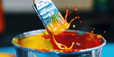 Painting with vibrant colors to boost mood