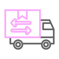 Package Redelivery Vector Line Lt Pink Grey Icon Design