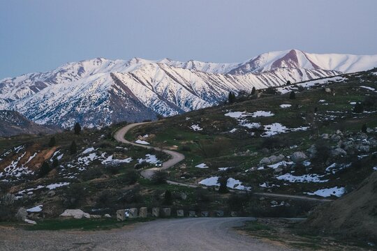 Chimgan mountains, Uzbekistan mountains chimgan, beautiful mountain view, Uzbekistan mountains. Nature