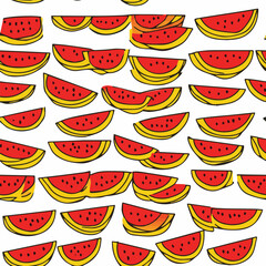 Vector of Watermelon Seamless Pattern with abstract styles