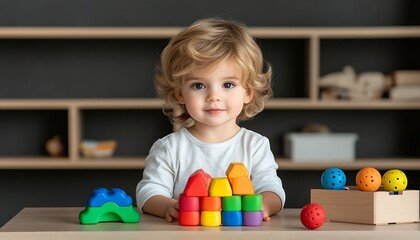 Toddler Plays with Blocks (1)