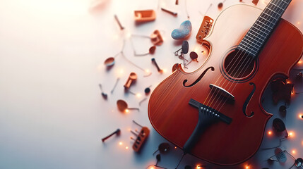 international music day background concept with space for text