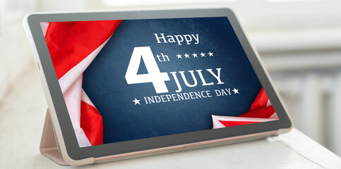 Independence Day Card - 4th July Text