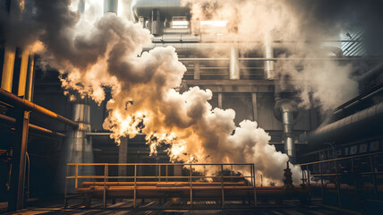 "Factory Emitting Smoke into the Atmosphere"

