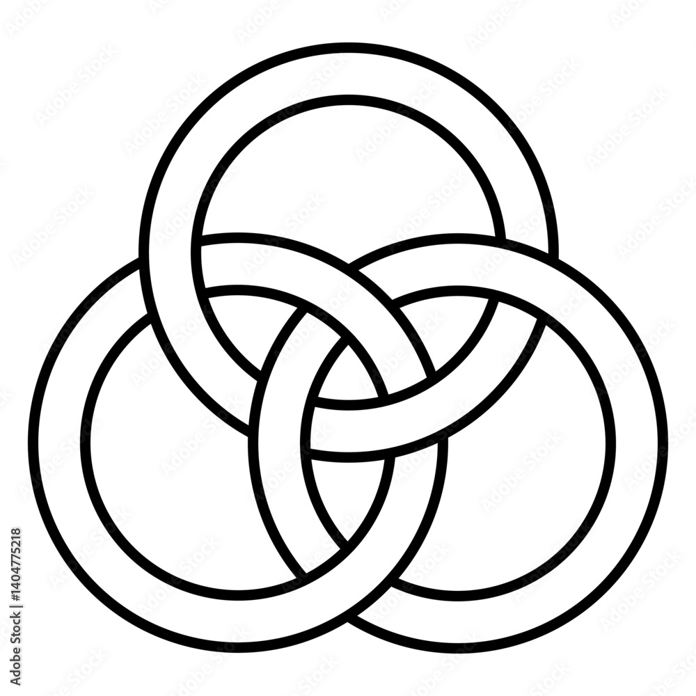 Poster Interlocking Circles Trinity Knot Symbol Unity Connection
