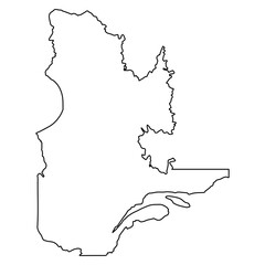 Quebec Outline, Distinctive Canadian Province Geographic Border