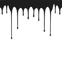 Viscous black liquid flowing downwards
