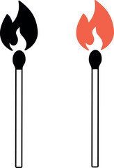 Match fire icon, vector fire sign, EPS10