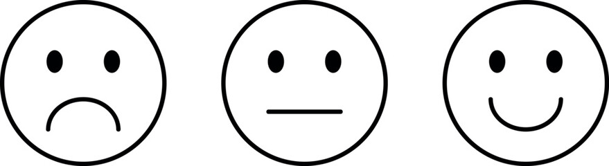 Rating satisfaction. Set of emotion smiles, EPS10