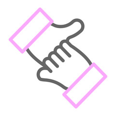 Help Vector Line Lt Pink Grey Icon Design