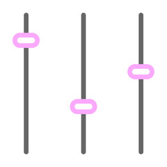 Options Vector Line Lt Pink Grey Icon Design