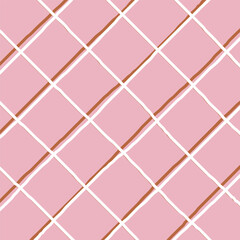 Diagonal Grid Pattern  Hand-Drawn Lattice Vector Design