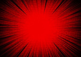 Dynamic Red Comic Book Speed Lines Background