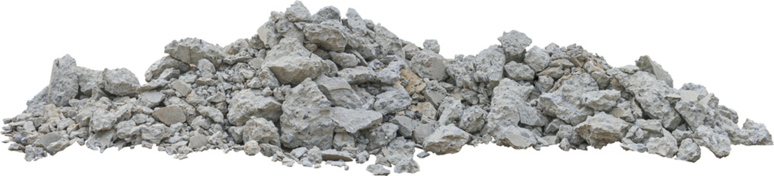 Fototapeta A large pile of rubble consisting of various sizes of broken concrete pieces, ideal for construction or recycling purposes