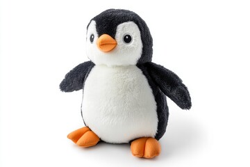 Fototapeta premium Adorable Plush Penguin: Soft, Cuddly, Whimsical Toy