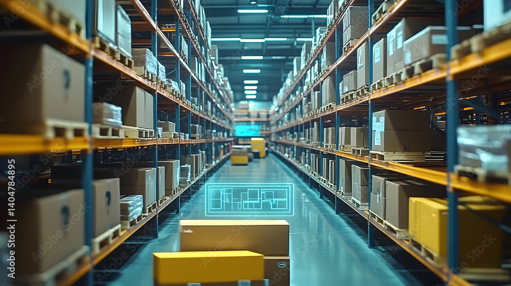 Aufkleber smart warehouse management system using augmented reality technology to identify package picking and