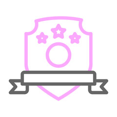 University Crest Vector Line Lt Pink Grey Icon Design