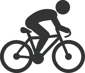 Obraz premium Isolated Dark Gray Cycling Icon Shape On A White Background