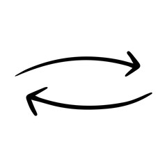 Arrow icon vector. Hand drawn arrow illustration sign. Hand drawn sketch elements.