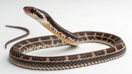 Fototapeta premium Antiguan Racer Snake on studio background 