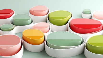 Abstract Shapes, Pastel Colors