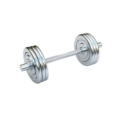 Fototapeta premium Chrome Dumbbell Isolated onTransparent background